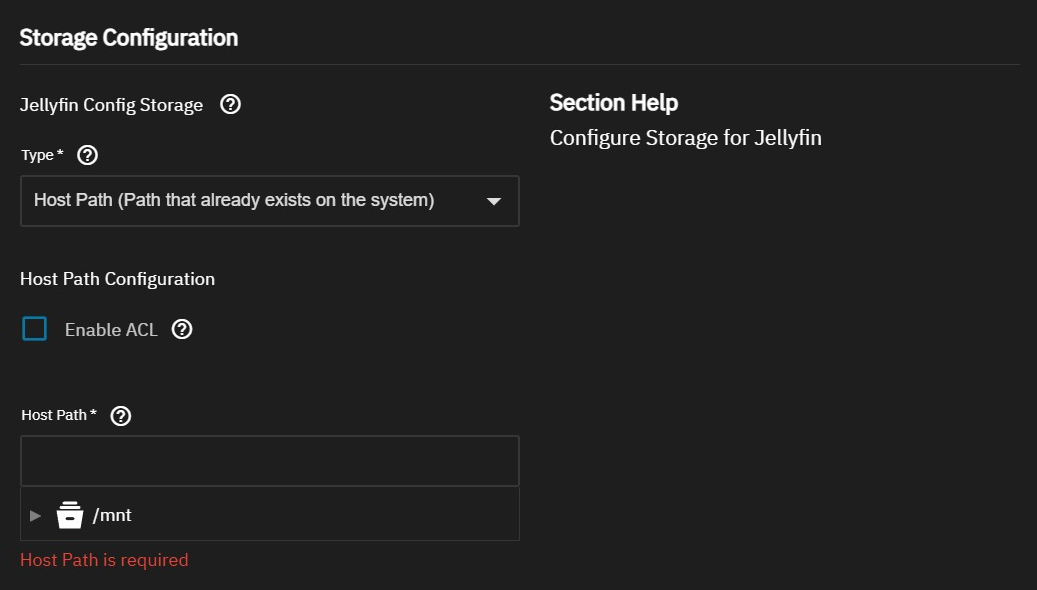 Configure Storage Host Paths